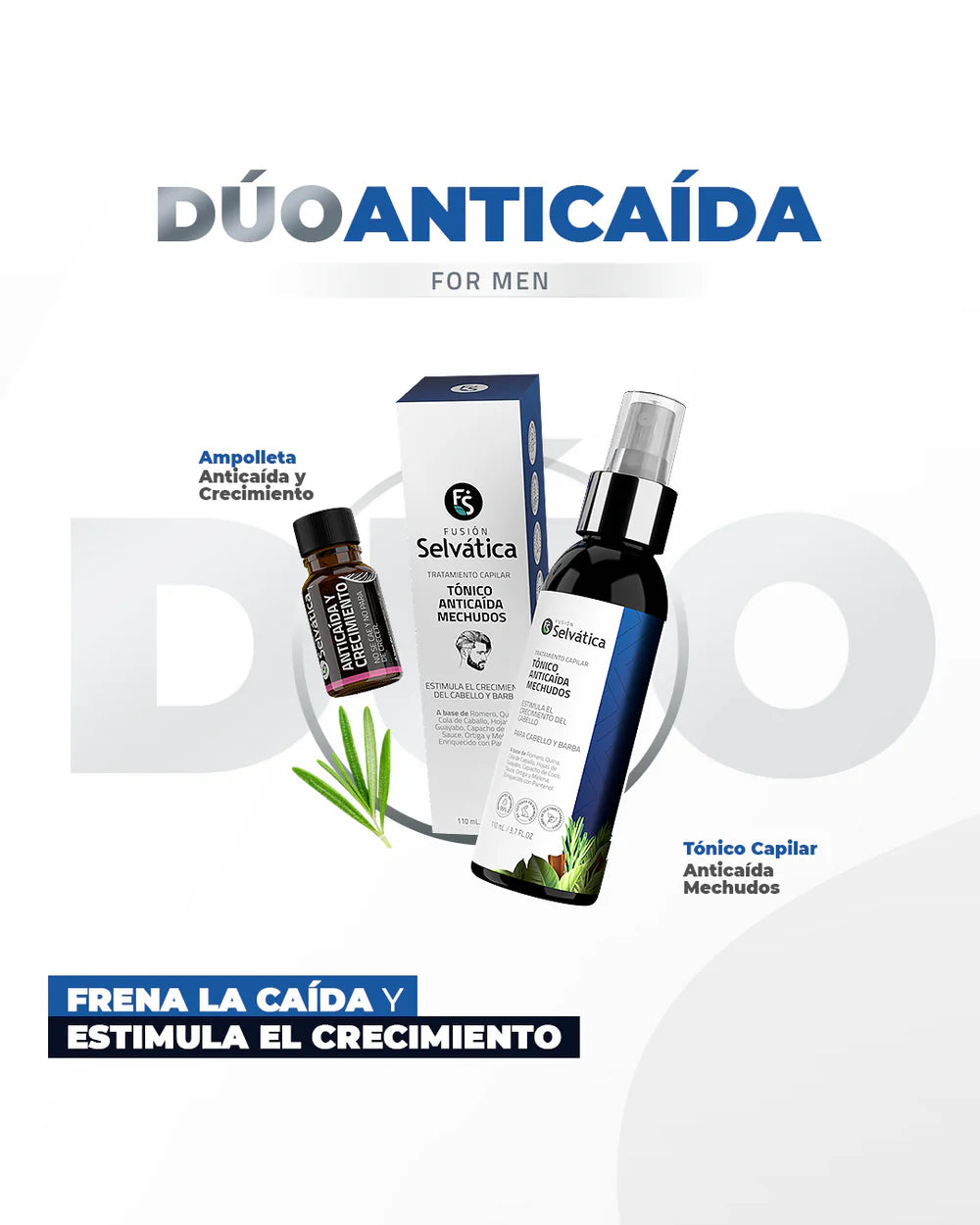 Evitar la caída de cabello anticaída y tónico capilar para hombres