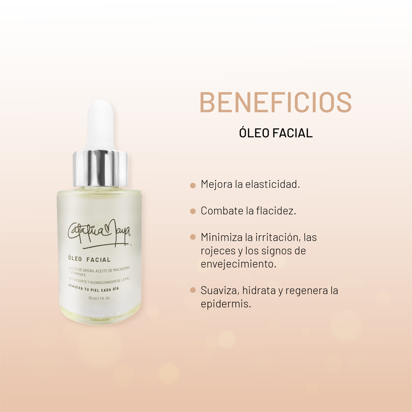 Óleo facial, Catalina Maya en onix