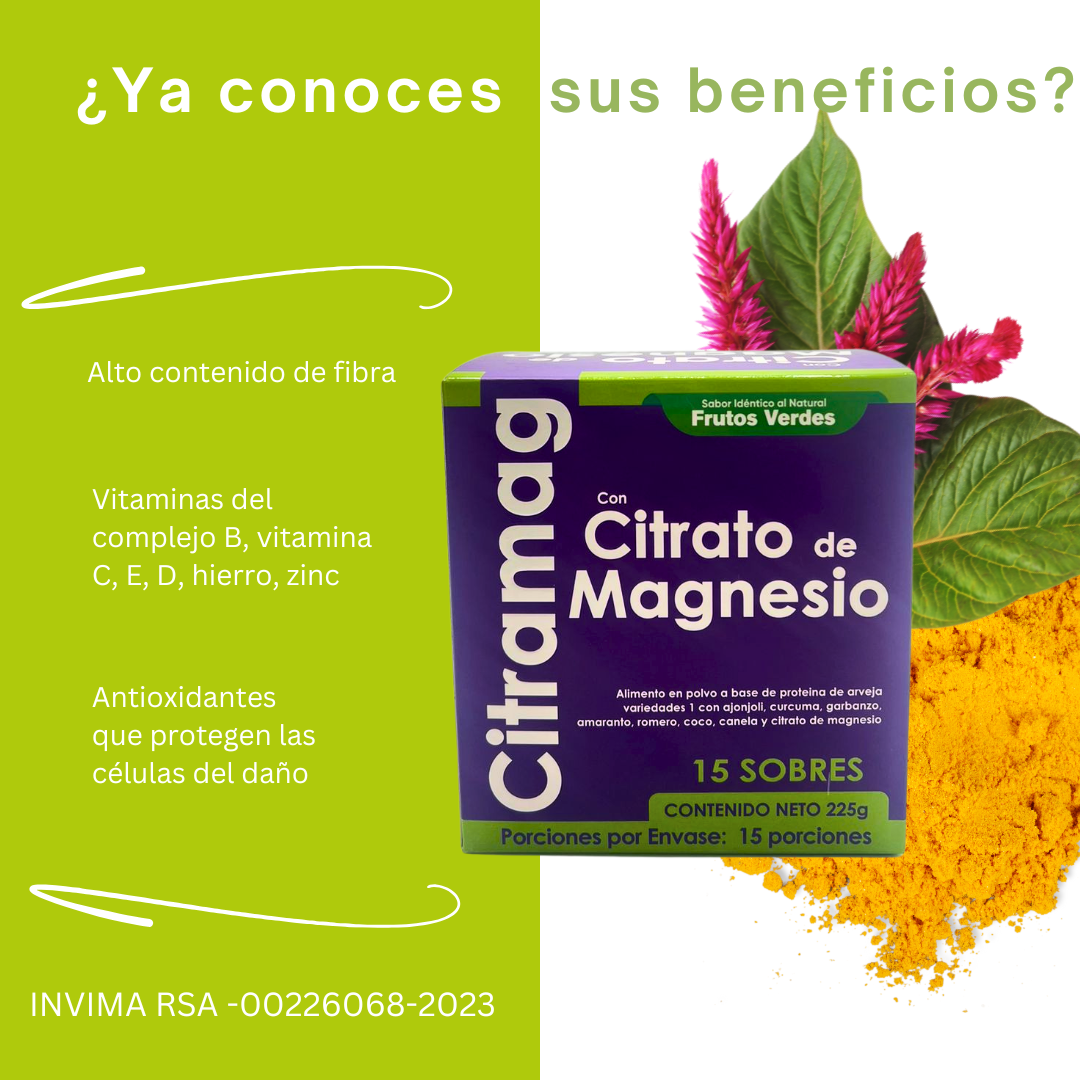 Citrato y magnesio en polvo, vitaminas en Onix
