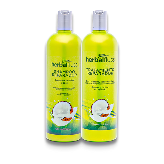 Combo de shampoo y tratamiento cuidado del cabello