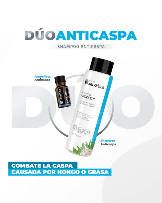 Anticaspa en kit, shampoo anticaspa y ampolleta 