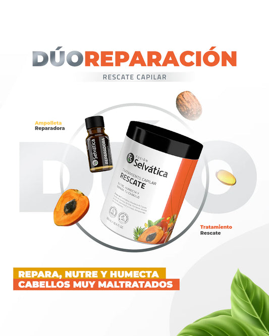 Reparación de cabello, humectar el cuelo cabelludo, rescate de cabello 