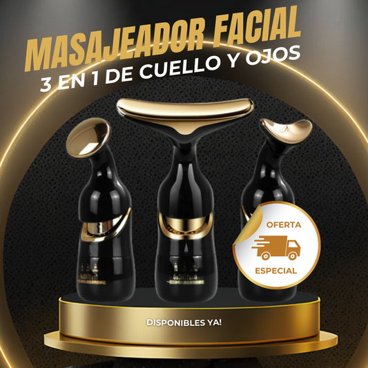 MASAJEADOR FACIAL 3 EN 1 DE CUELLO Y OJOS