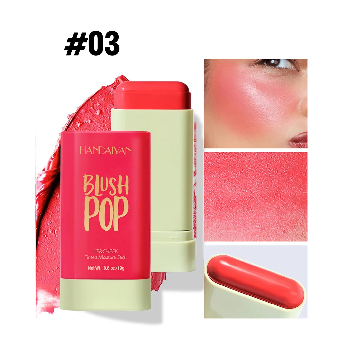 RUBOR EN BARRA BLUSH POP HANDAIYAN #3