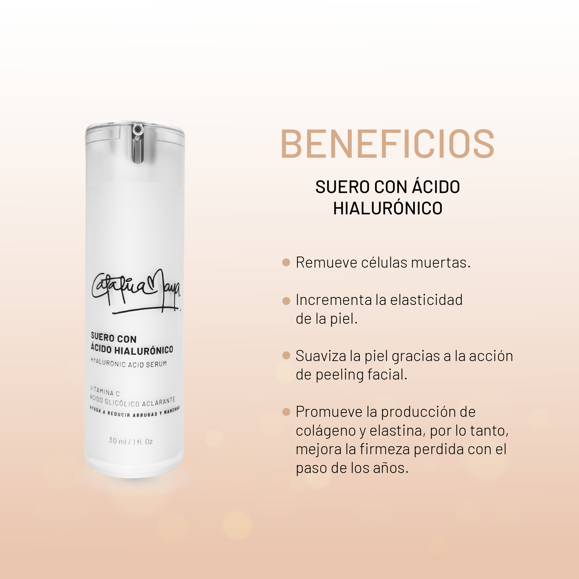 Acido hialuronato para la cara catalina maya de onix market